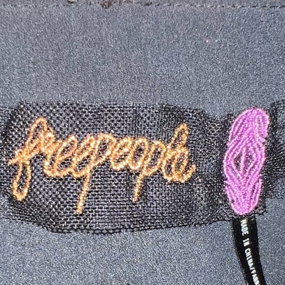 Free People Mini Backless Floral Bohemian Lined Red Black Gold Dress size 10 😍 - Picture 13 of 14